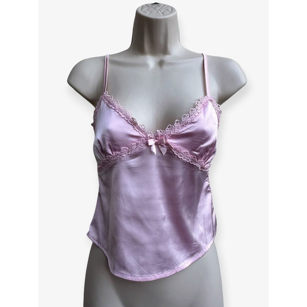 Edikted Imani Satin Effect Tank Cami Top Size S, Pink